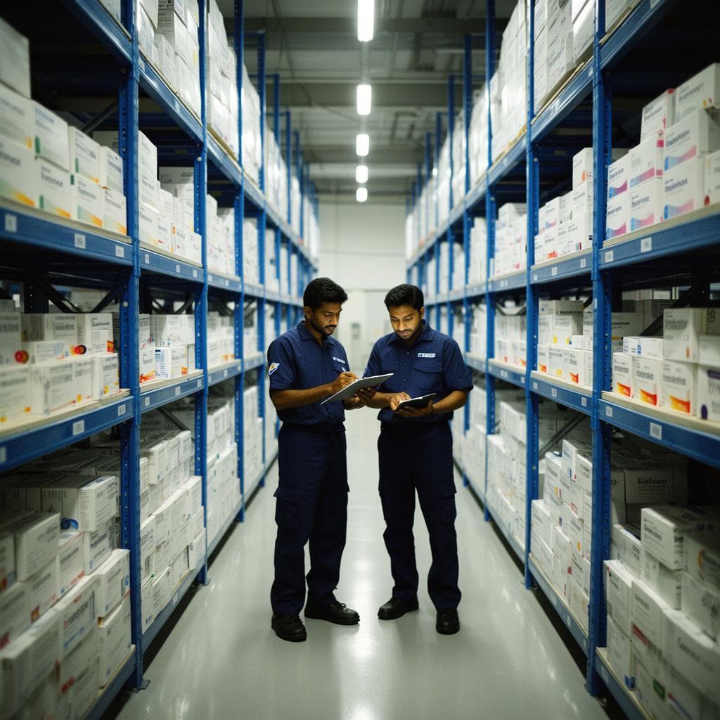Organised pharmaceutical warehouse